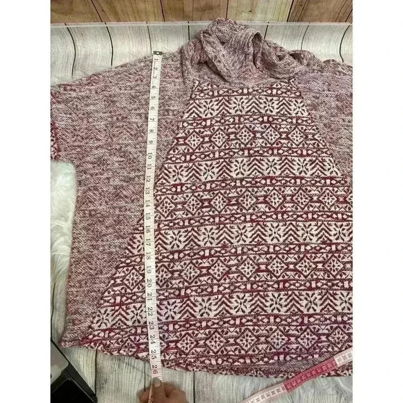 44 degrees North Jacquard French Terry Cowl Neck Long Sleeve Sweater Size 2X - Picture 8 of 8